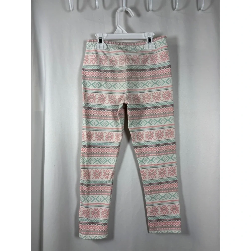 Girls Size 7 Pants Bundle Rocket Girl Magenta Corduroy and HM Fair Isle Leggings